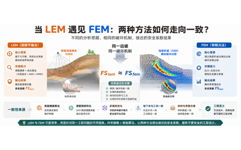 当极限平衡法遇见有限元法：为什么两种边坡稳定分析方法可以得到相同答案？